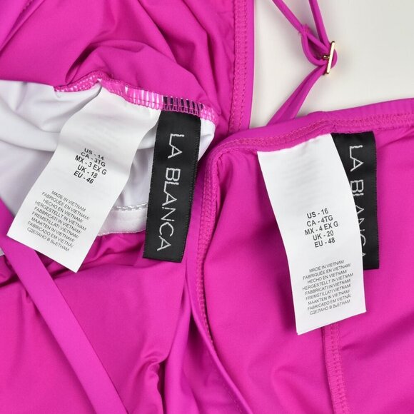 La Blanca Island Goddess One Shoulder Tankini and Bottom SET - 14 and 16 - Picture 8 of 8